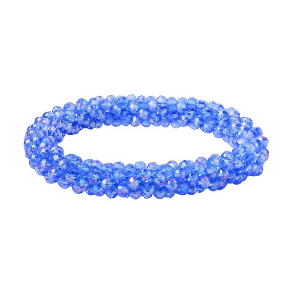 Blaue Magie Farbe Kristall Armband, flexibel (ca. 18 - 19 cm)