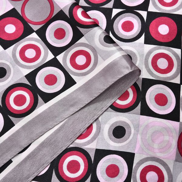 LA MAREY 100% Maulbeeren-Seidenschal, Satin, 53x170 cm, Grau image number 3