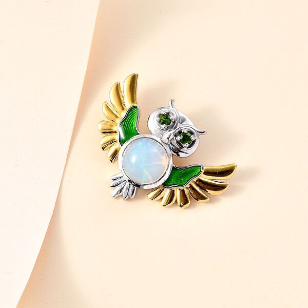 GP Italian Garden Kollektion- AA Nat&uuml;rlicher, &auml;thiopischer Welo Opal, Chromdiopsid und blauer Saphir-Anh&auml;nger - 2,66 ct. image number 2