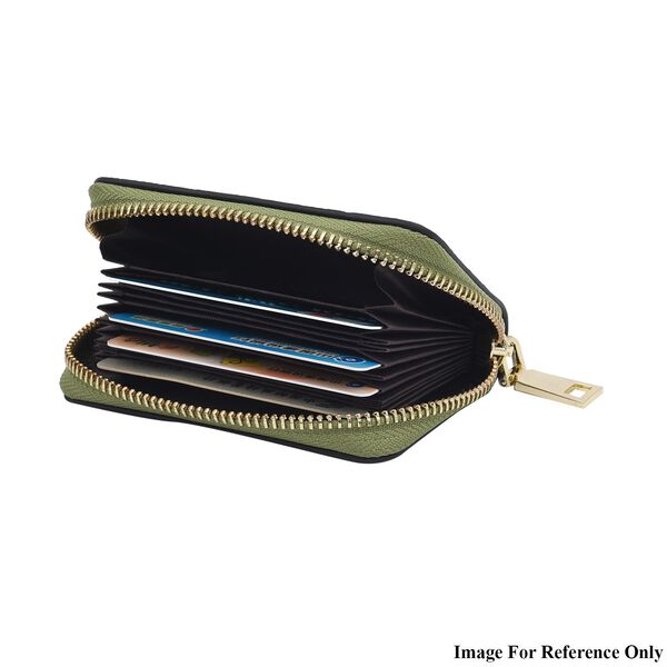 SENCILLEZ Geldb&ouml;rse aus 100% echtem Leder und RFID Schutz, Gr&ouml;&szlig;e 12x2x8 cm, Gr&uuml;n image number 5