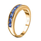 AA Tansanit Band Ring 925 Silber Gelbgold Vermeil image number 3