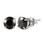 Elite Shungit Ohrstecker 925 Silber platiniert ca. 1,42 ct