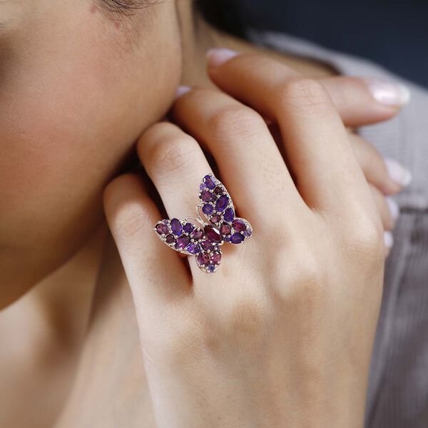 Rhodolith Granat Ring - 4,27 ct. image number 3