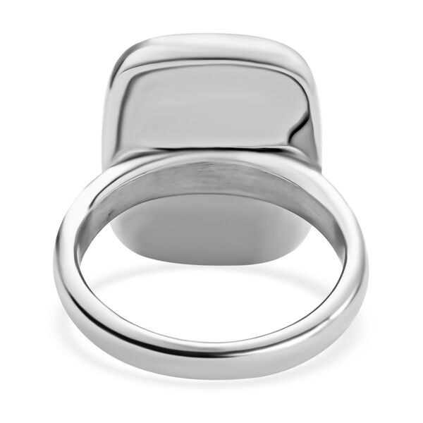 Rhodonit Ring, Reiner Edelstahl, (Größe 16.00), ca. 35.00 ct image number 6