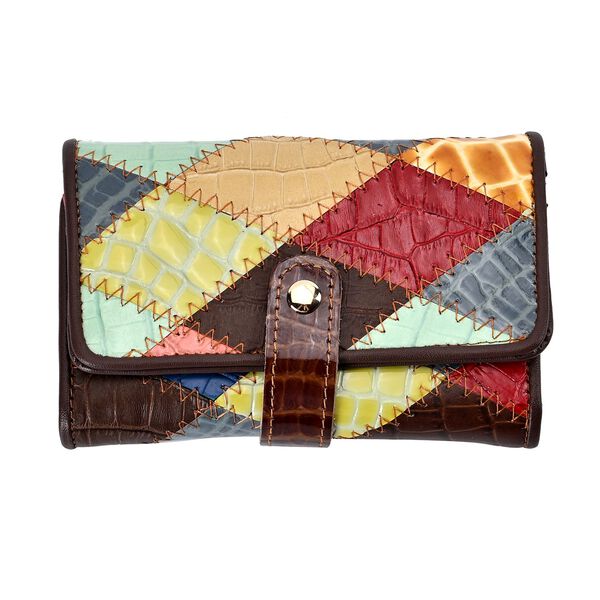 Chaos by Elsie - Echtleder Patchwork Geldb&ouml;rse, Patchwork image number 0