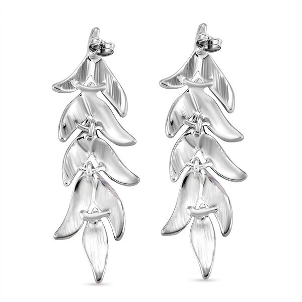 Wei&szlig;er Kristall Ohrringe, Legierung emailliert, Goldfarben image number 6