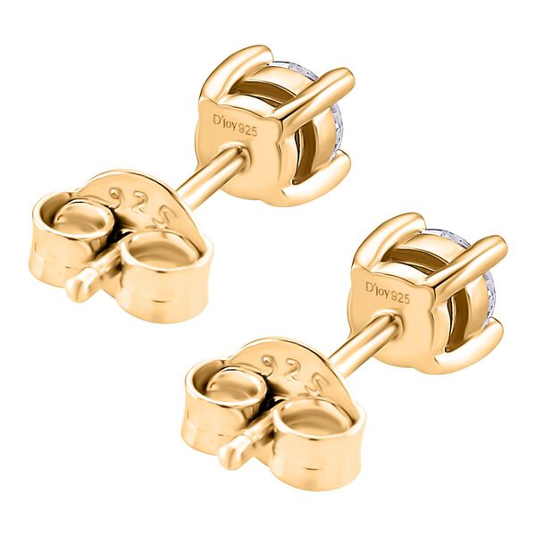 RADIANTA GRA zertifiziert Moissanit (D-VVS) Ohrringe 925 Silber vergoldet ca. 0.48 ct image number 5