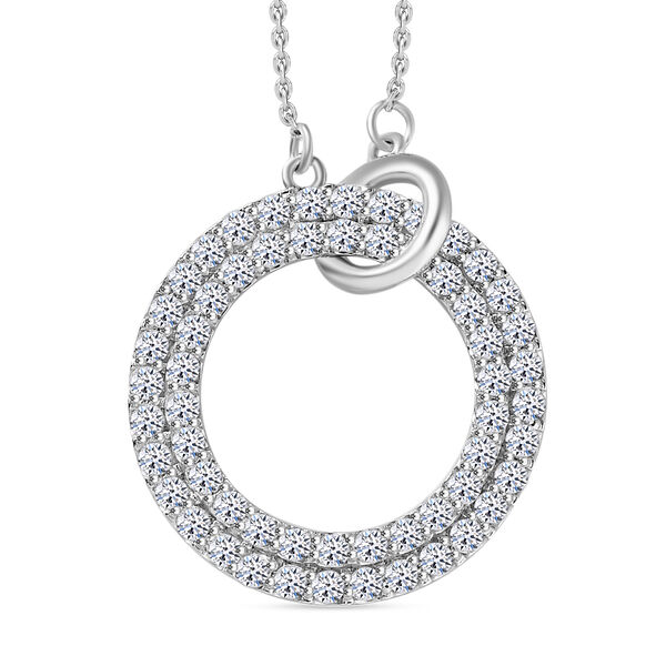 LUXURIANT SI-GH Labor Diamant Anh&auml;nger mit 43+5cm Kette - 1 ct.