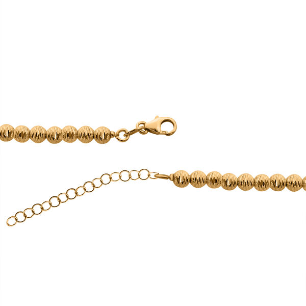 Kugelkette mit Diamantschliff-Muster in 585 Gold, 45+2,5 cm image number 5