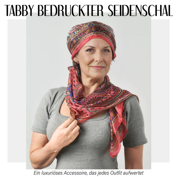 Eleganter Schal aus 100% Seide, Rosa image number 2