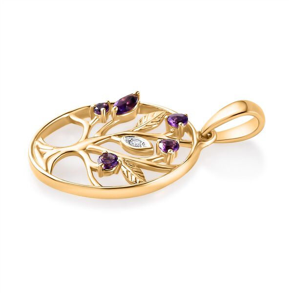 Afrikanischer Amethyst und Zirkon-Anh&auml;nger - 0,42 ct. image number 4