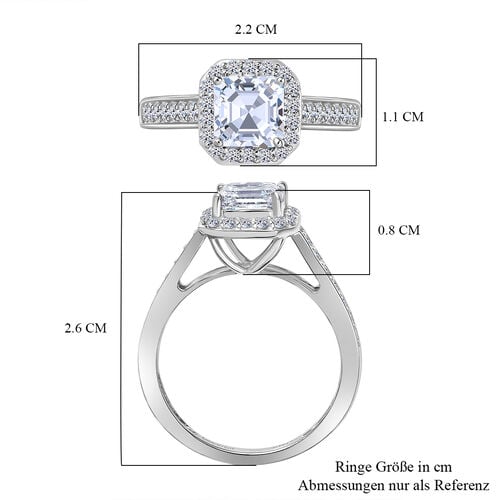 Lab Grown Diamant Ring 950 Platin (Größe 17.00) ca. 2,00 ct image number 6