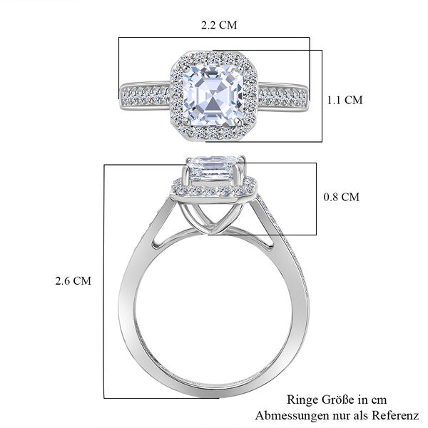 LUXURIANT DIAMOND - Lab Grown Diamant VS-EF IGI zertifiziert Ring 950 Platin (Gr&ouml;&szlig;e 17.00) ca. 2.00 ct image number 6