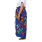 Bedruckter Sarong aus Viskose, Schmetterling Muster, Mehrfarbig und Blau image number 2