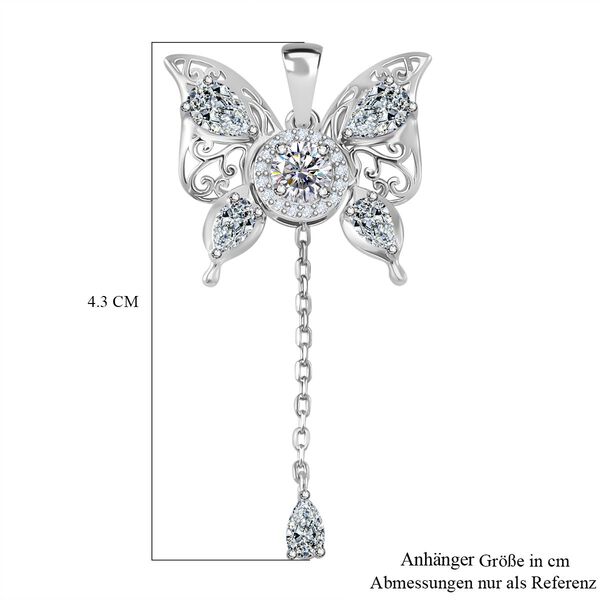 Moissanit Schmetterling Anhänger, ca. 2,65 ct. image number 5
