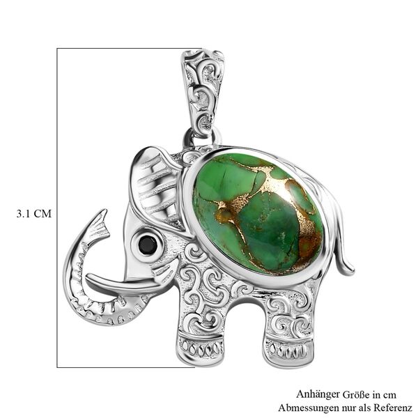 AAA grüner Mojave Türkis und schwarzer Spinell-Anhänger - 5,99 ct. image number 6