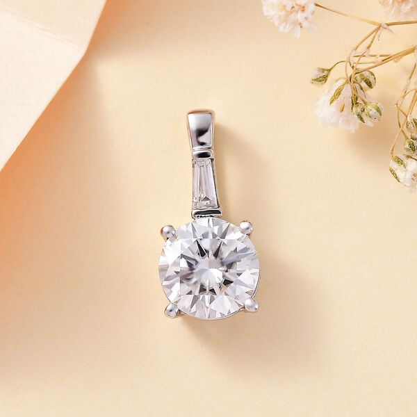 Moissanit Anh&auml;nger, 925 Silber rhodiniert - 1,84 ct. image number 2