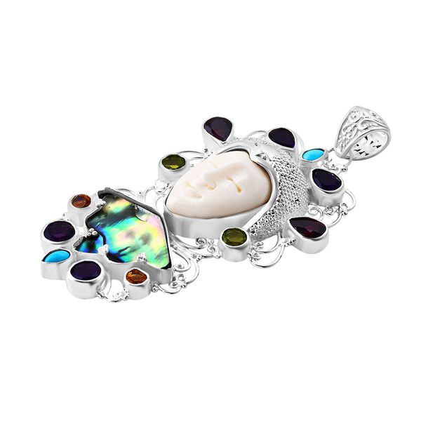 Royal Bali - Rhodolith Granat, Afrikanischer Amethyst Anh&auml;nger 925 Silber ca. 7,82 ct. image number 3