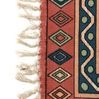 Handgewebter bedruckter Läufer aus 100 % Baumwolle, 180x120 cm, Dunkelblau und Rot image number 5