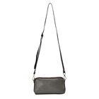 Chaose by Elsie - 100% Echtleder Crossbody Tasche mit RFID schutz und Schlangen-Prägung, 19x11 cm, Grau