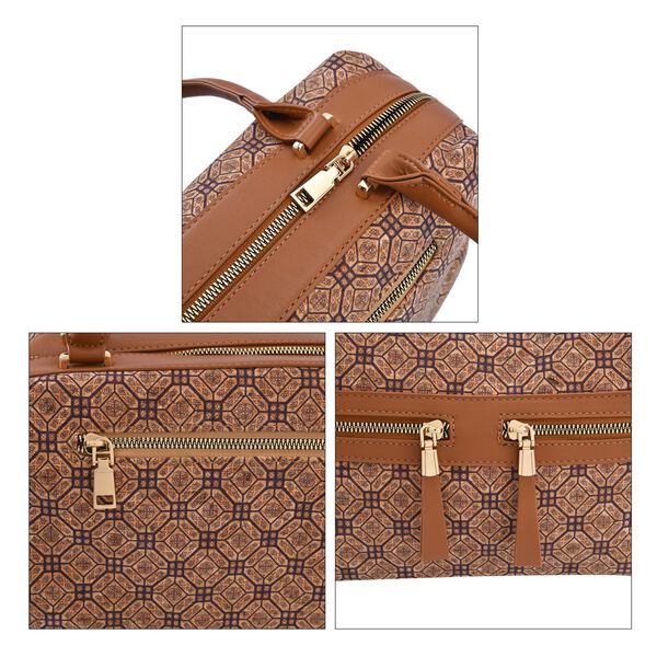 Handtasche aus Naturkork mit RFID-Schutz, braun gemustert image number 5