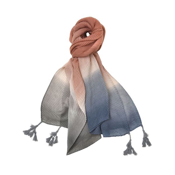 Plissee Schal mit Quasten und Farbverlauf, 180x90cm, rosa image number 2