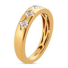 Diamant Band Ring 925 Silber 585 Vergoldet image number 4