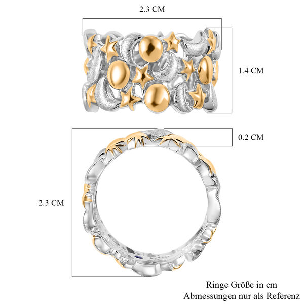 GP Celestial Kollektion - Kanchanaburi blauer Saphir zweifarbiger Ring image number 8