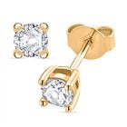 D'Joy GRA zertifiziert Moissanit Ohrringe 925 Silber vergoldet ca. 0.48 ct