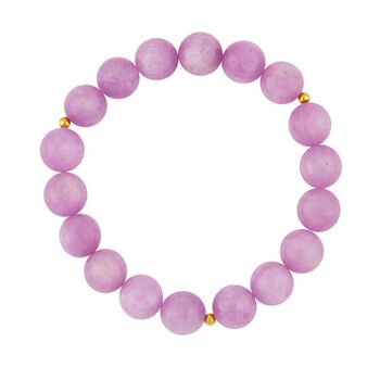 Kunzit Armband ca. 18 cm 925 Silber vergoldet ca. 235.00 ct