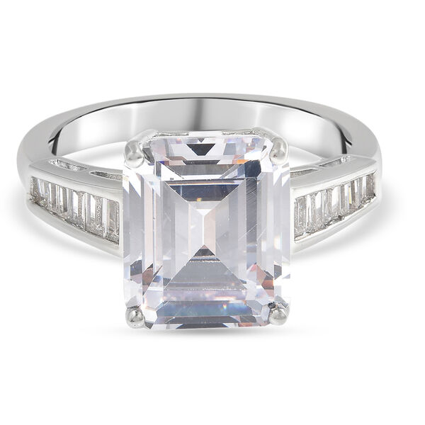 LUSTRO STELLA Premium AAA kubisch Zirkonia Ring 925 Silber Platin-&Uuml;berzug image number 0