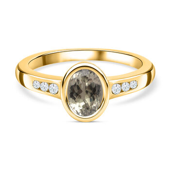 AAA Turkizit und Zirkon-Ring - 1,67 ct.