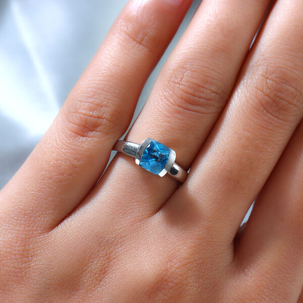 Schweizer Blautopas-Ring - 1,72 ct. image number 3