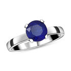 AA Blauer Spinell Ring, 925 Silber platiniert (Gr&ouml;&szlig;e 16.00) ca. 1.64 ct