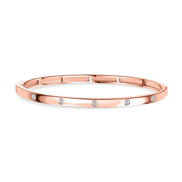EverTrue 19cm Armreif mit Diamantakzenten, Ros&eacute;goldton