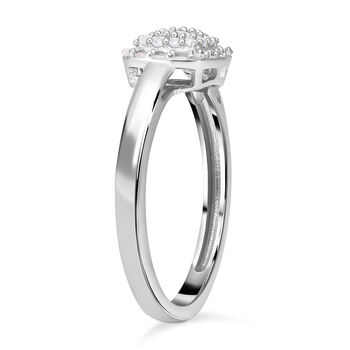 Diamant Ring, 925 Silber platiniert, ca. 0.25 ct