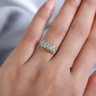AA Demantoid Granat und Zirkon Cluster Ring 375 Gelbgold image number 2