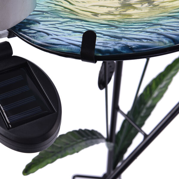 Garten Kranich Vogeltr&auml;nke mit Solarleuchten, Gr&ouml;&szlig;e: 46x21,5x81 cm, Mehrfarbig image number 4