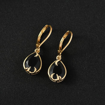 EverTrue AA schwarze Glasachat Ohrringe - 3,66 ct.