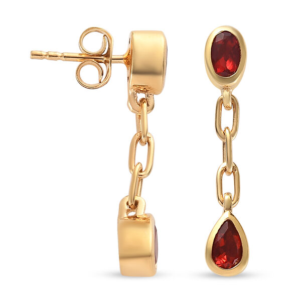 Mexikanische Kirschfeuer-Opal-Ohrh&auml;nger in Silber image number 5