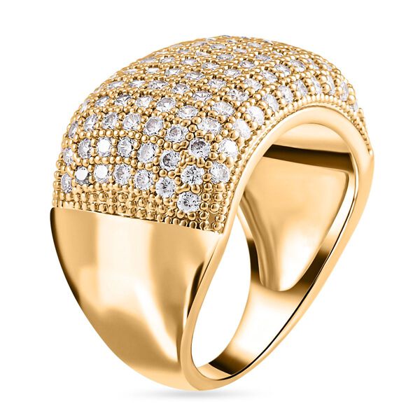 Weißer Zirkonia Ring, (Größe 16.00), ca. 3.00 ct, goldfarben 3.00 ct image number 3