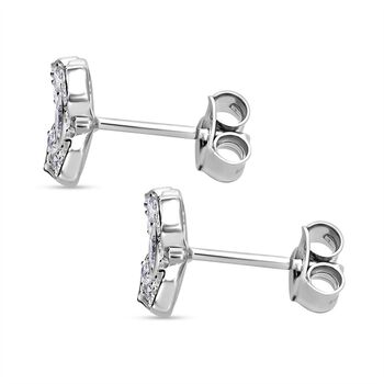 LUXURIANT SI-GH Labor Diamant Ohrringe, 925 Silber platiniert - 0,50 ct.