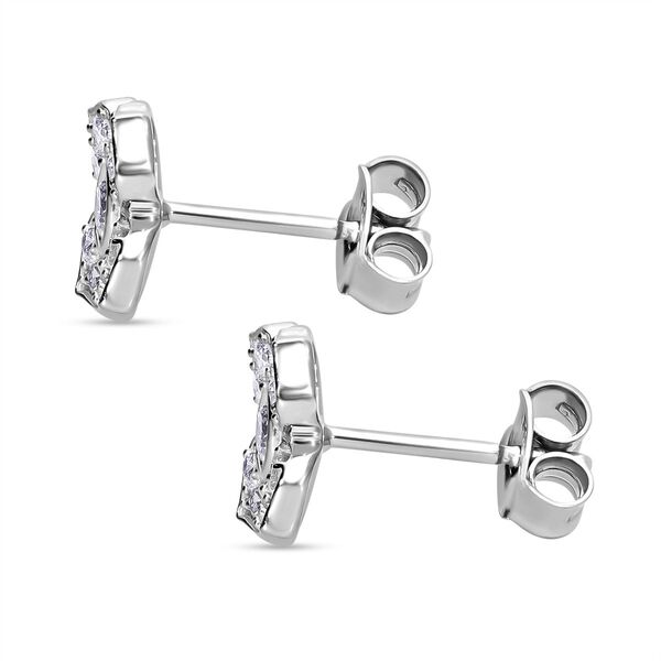 LUXURIANT SI-GH Labor Diamant Ohrringe, 925 Silber platiniert - 0,50 ct. image number 3