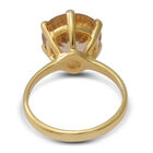 Citrin Solitär Ring 925 Silber Vergoldet image number 3