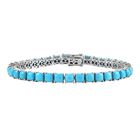 AA Amerikanisches natürliches Sleeping Beauty Türkis Armband ca. 20 cm 925 Silber rhodiniert ca. 21.01 ct