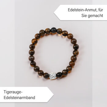 2er Set Luxus 100% Seidenschal und Tigerauge Chakra-Armband
