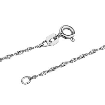 925 Silber rhodiniert Kette ca. 45 cm ca. 2,40g