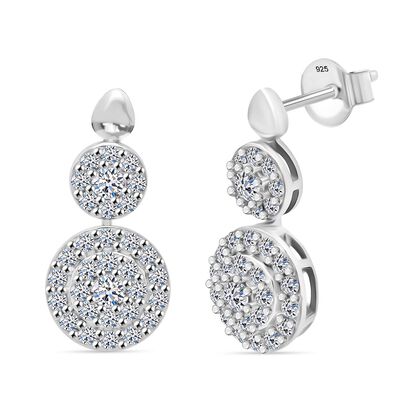 LUXURIANT DIAMOND -Lab Grown Diamant SI-GH Ohrringe 925 Silber rhodiniert ca. 1.00 ct