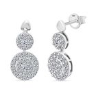 LUXURIOUS DIAMOND -Lab Grown Diamant SI Ohrringe 925 Silber rhodiniert ca. 1.02 ct