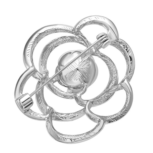 3er Set, Wei&szlig;e S&uuml;&szlig;wasserzuchtperlen Broschen, Blume image number 8